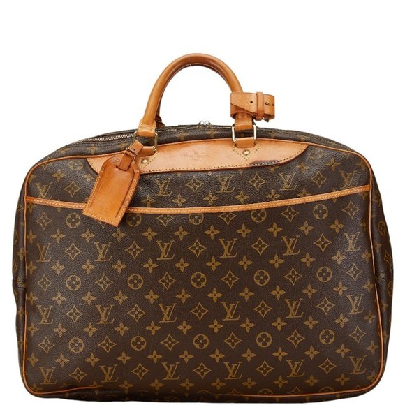 Louis Vuitton Monogram Alize Boston Bag Shoulder M41399 Brown Leather PVC Men... - Picture 2 of 14
